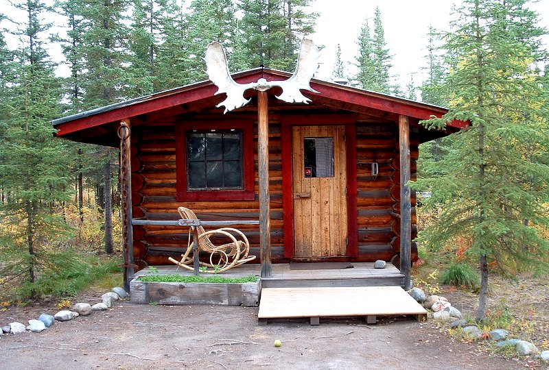 Bed & Breakfast log cabin at Moose Creek Lodge, Yukon Territory